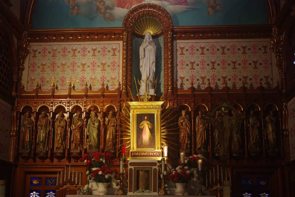 The White Marble Mary Statue