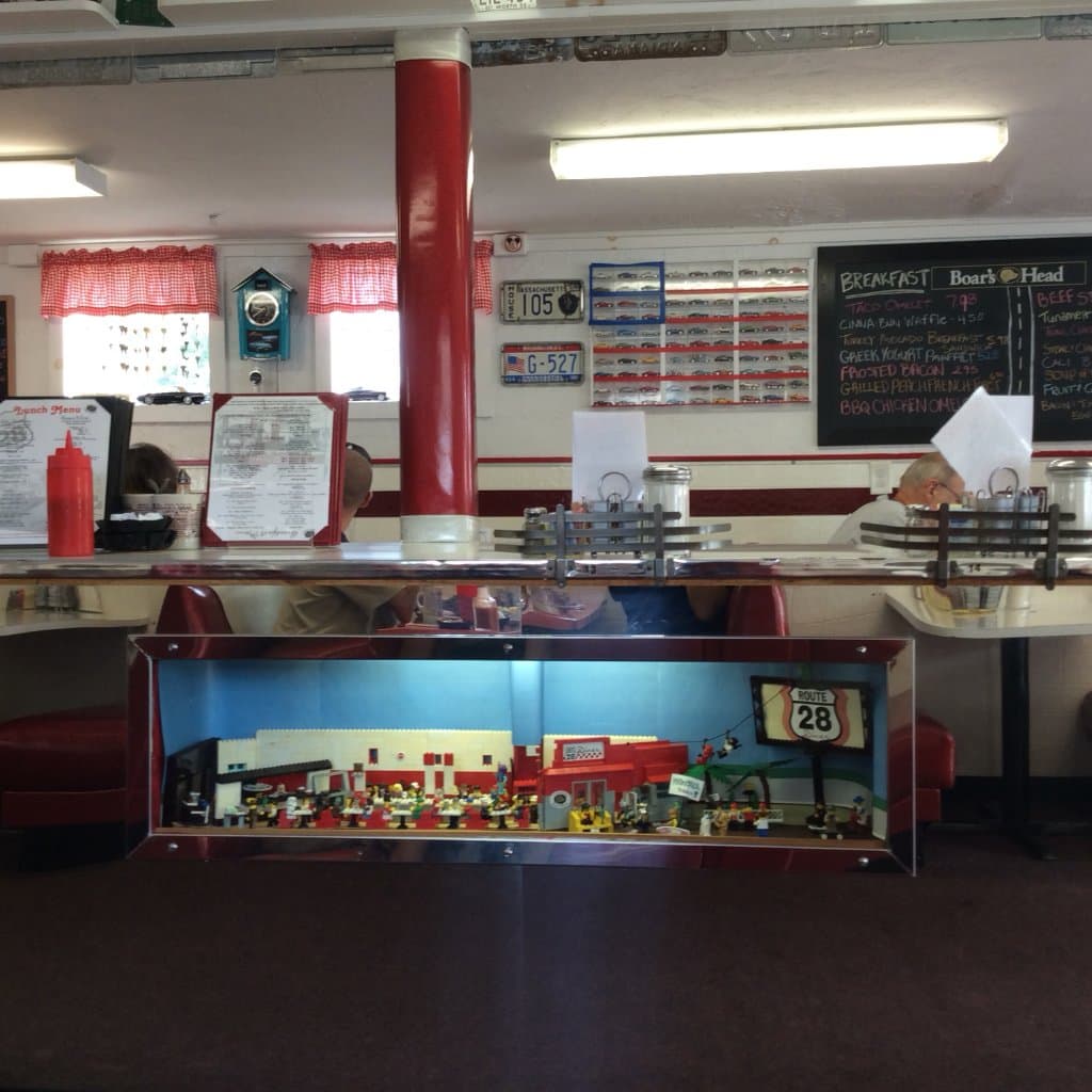 Leggo display inside Route 28 Diner