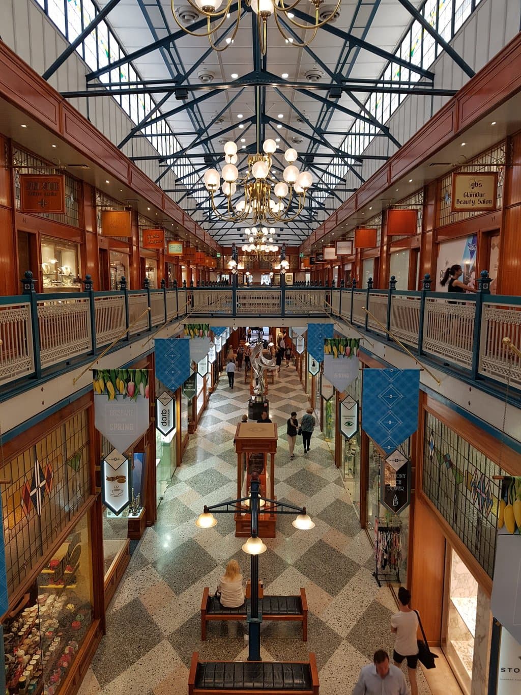 View from second floor of the arcade