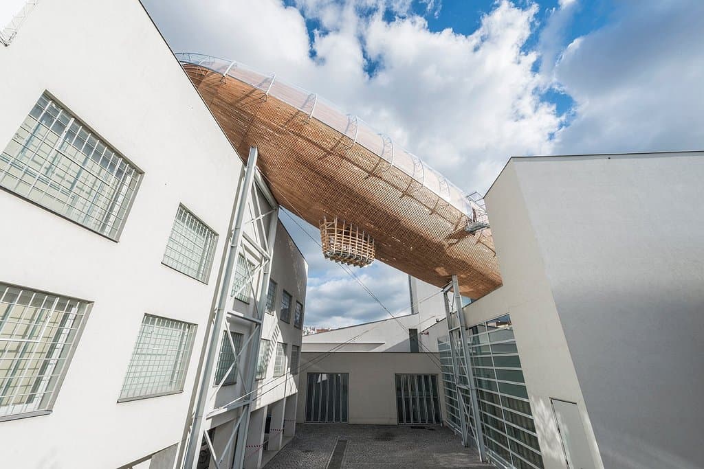 Gulliver Airship on the top of the DOX Centre for Contemporary Art