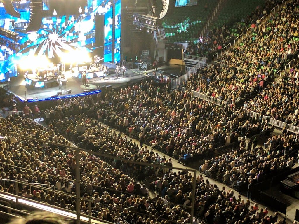 Taken from the upper bowl in the corner.