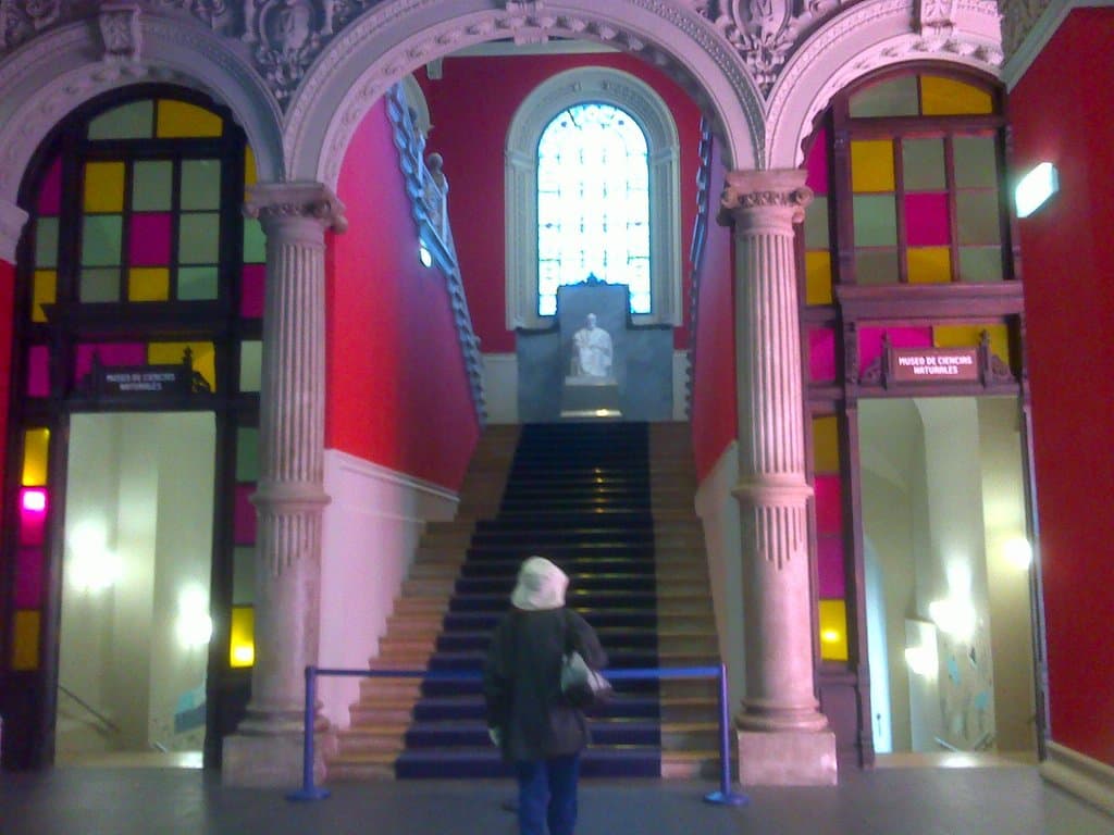 Escaleras de acceso al museo.