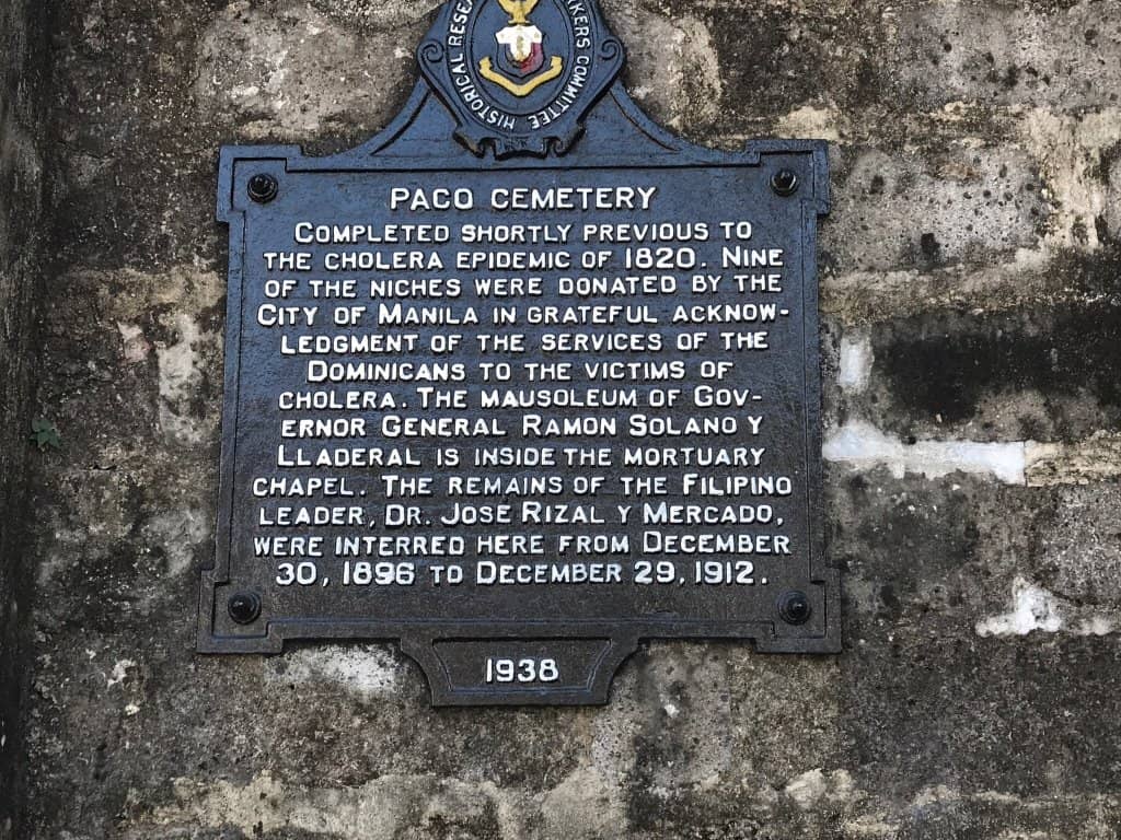 Jose Rizal's Original Burial Site