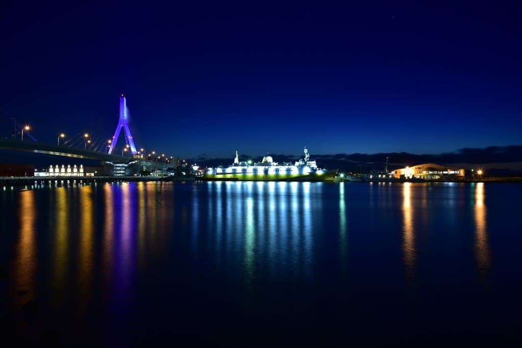青森港の夜景