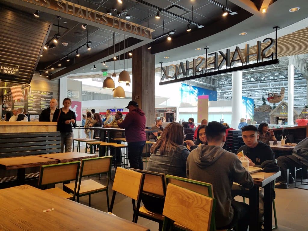 View from the dining area inside