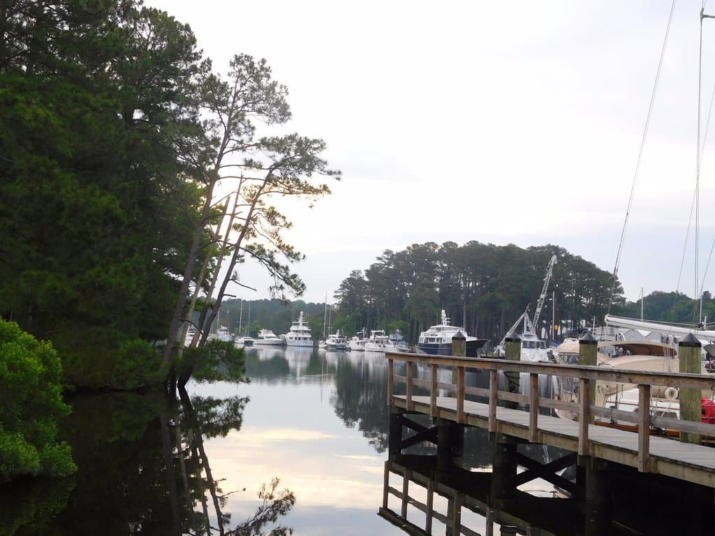 I love to look at the boats along the canal.