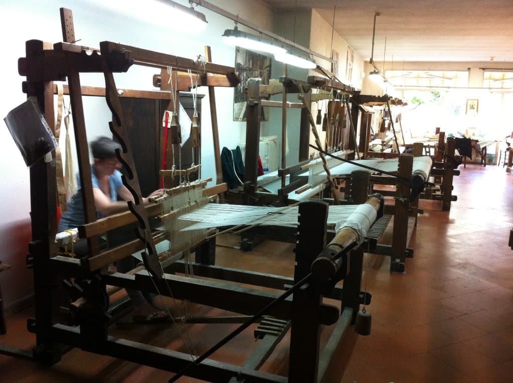 I telai tuttora funzionanti e utilizzati per la produzione della tela umbra