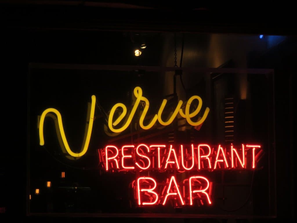 Lighted Sign outside