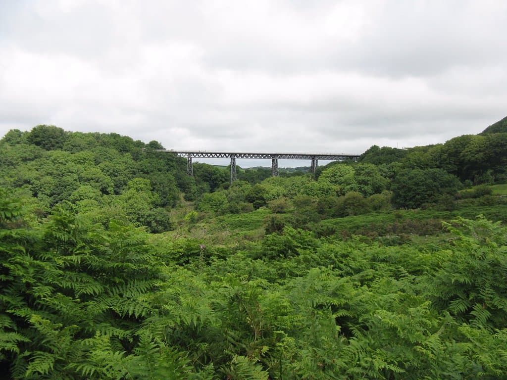 The viaduct seen from near the reservoir.