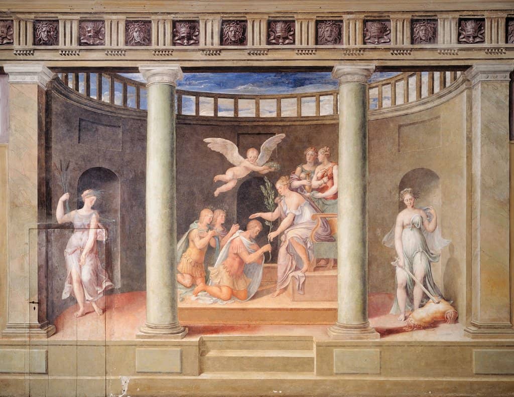 Frescoes by Raffaello's School