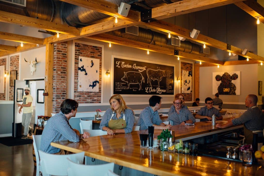 The bar is spacious and welcoming, great for lunch, dinner, and drinks