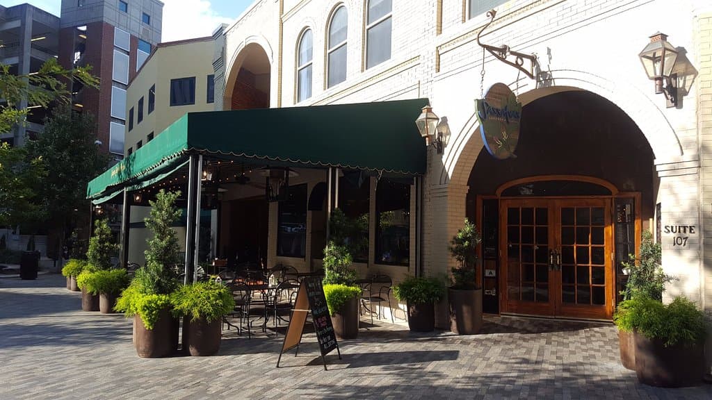 Entrance and patio area