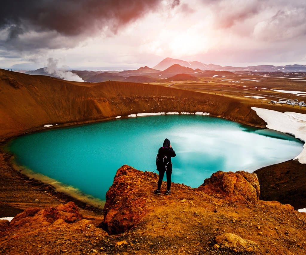 Mývatn is a shallow eutrophic lake situated in the north of Iceland.