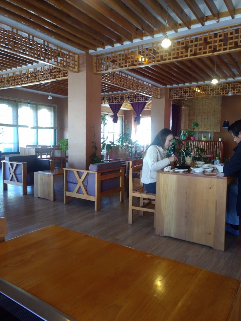 A couple enjoying meal