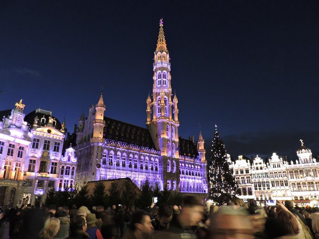 Mercado de Navidad de Bruselas, Bélgica.