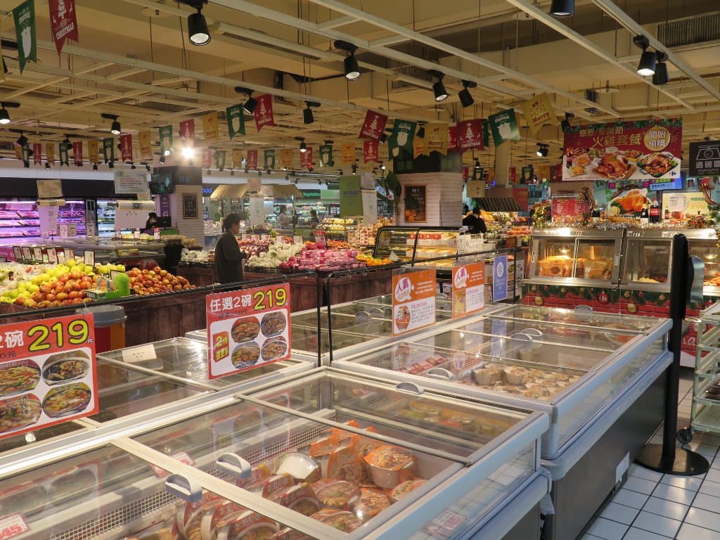 Part of the supermarket
