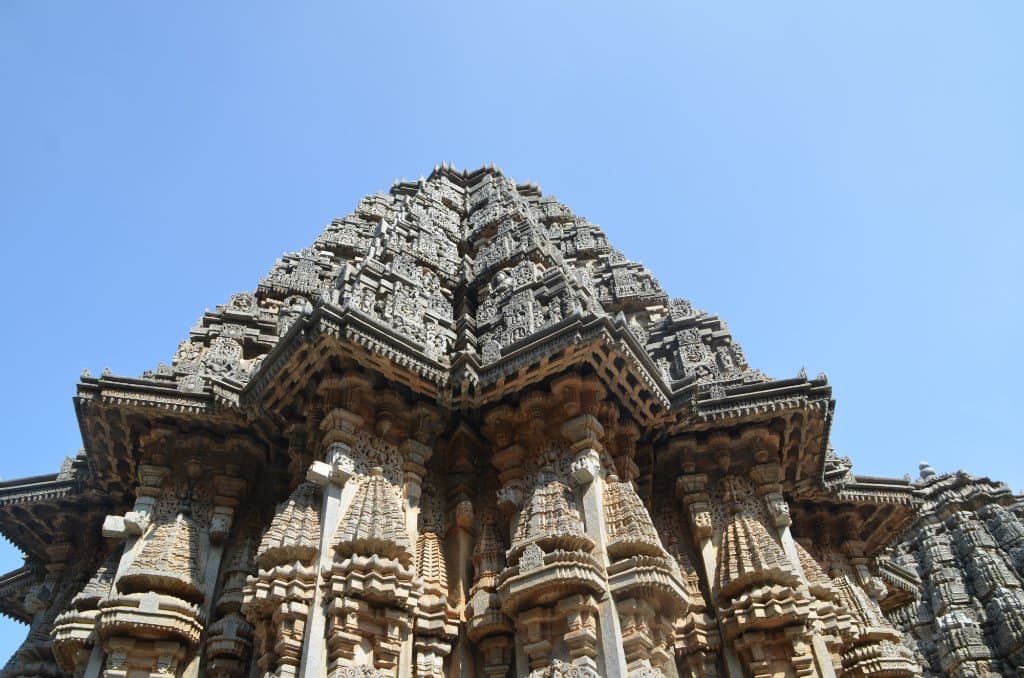 View of gopurams from bottom. Impossible to carve a stone like this.
