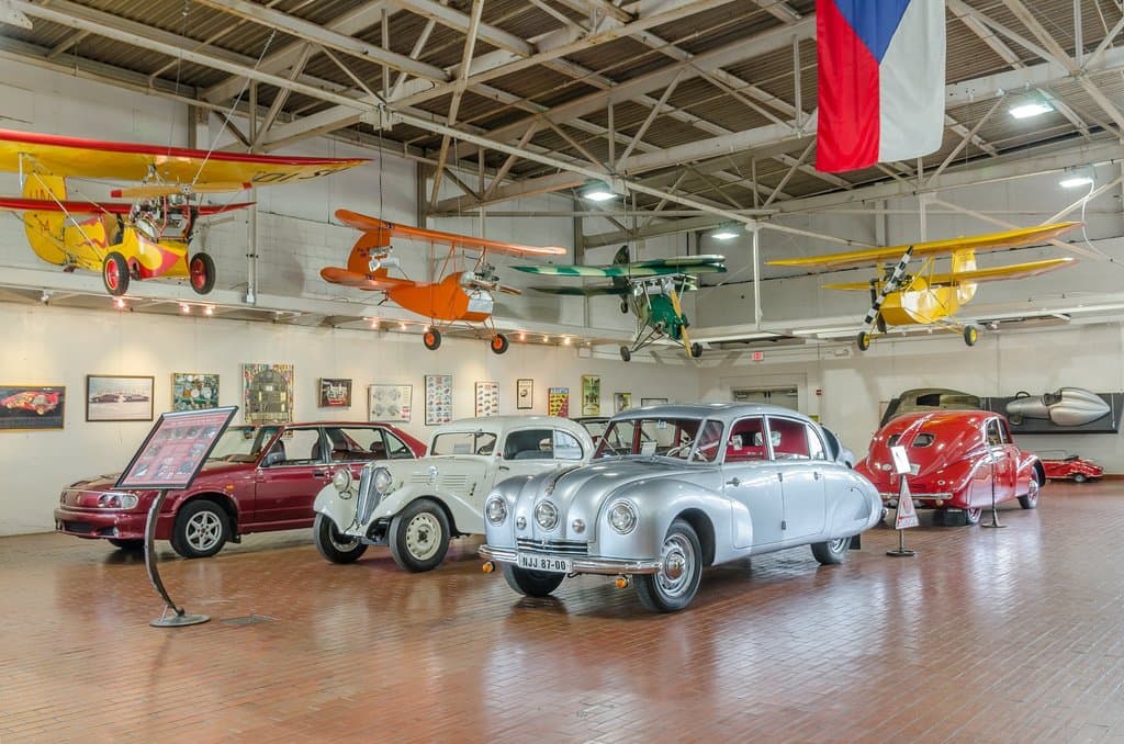 Czechoslovakian vehicles, mostly Tatras on display.
