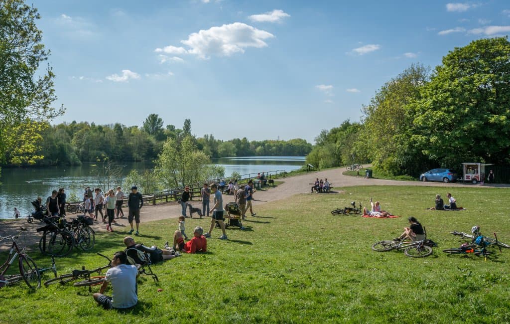 Packed on a sunny day in 2017