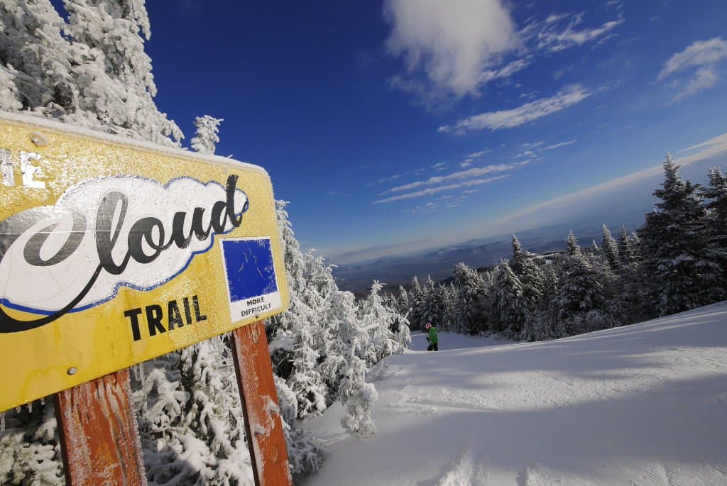 The Cloud Trail is located on the summit of Gore Mountain. Gore is developed on four unique pea