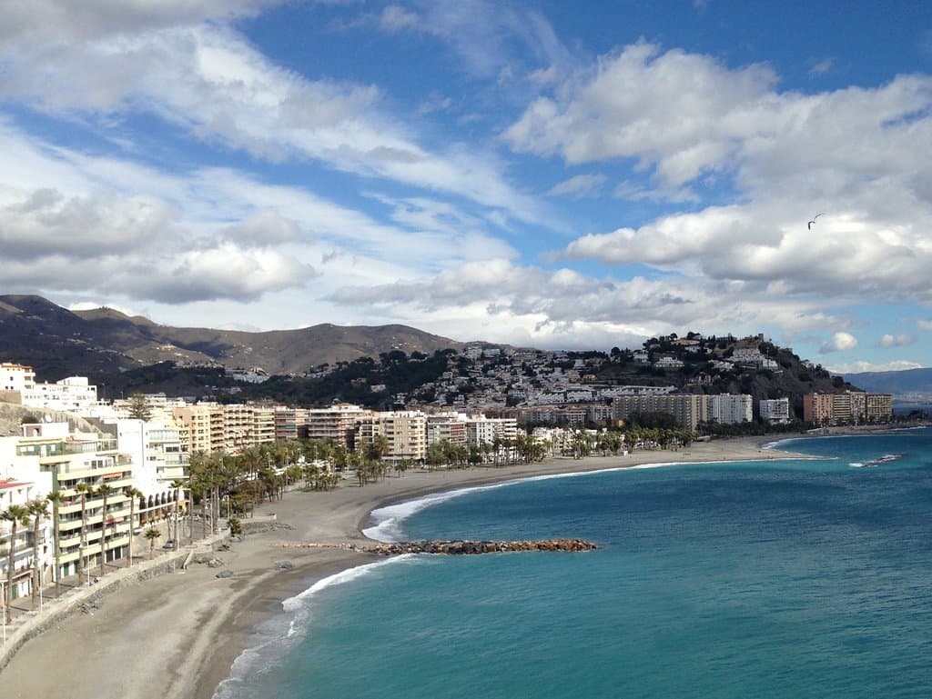 View across Playa San Cristobal from Cross summit