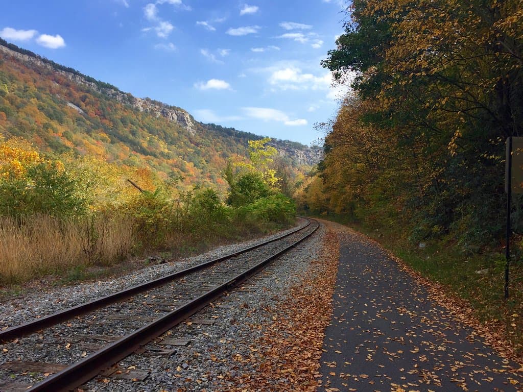 Along The Narrows on the Great Allegheny Passage, near Cumberland, Md.