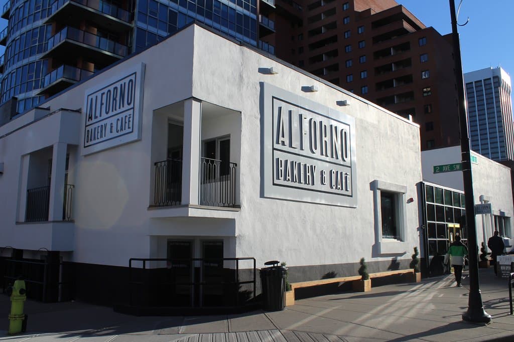 A beautiful day at the bakery.