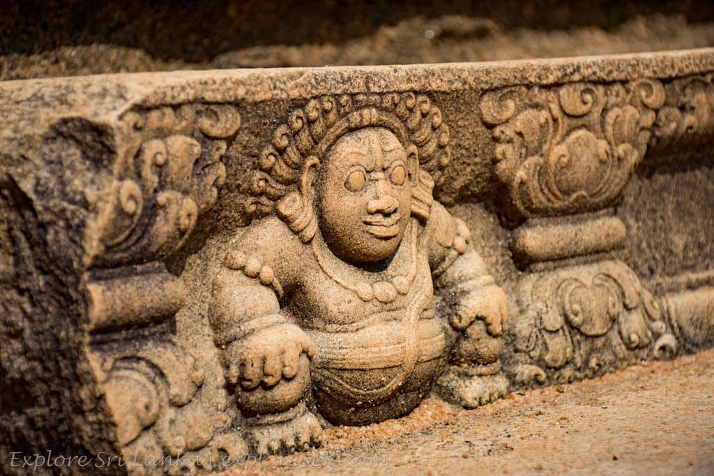 Moonstone at Biso Maligaya in Abhayagiriya