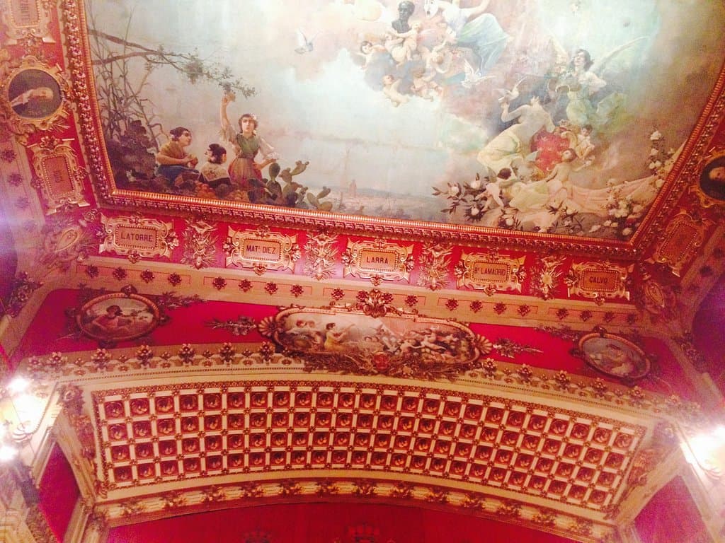 elaborate ceiling paintings