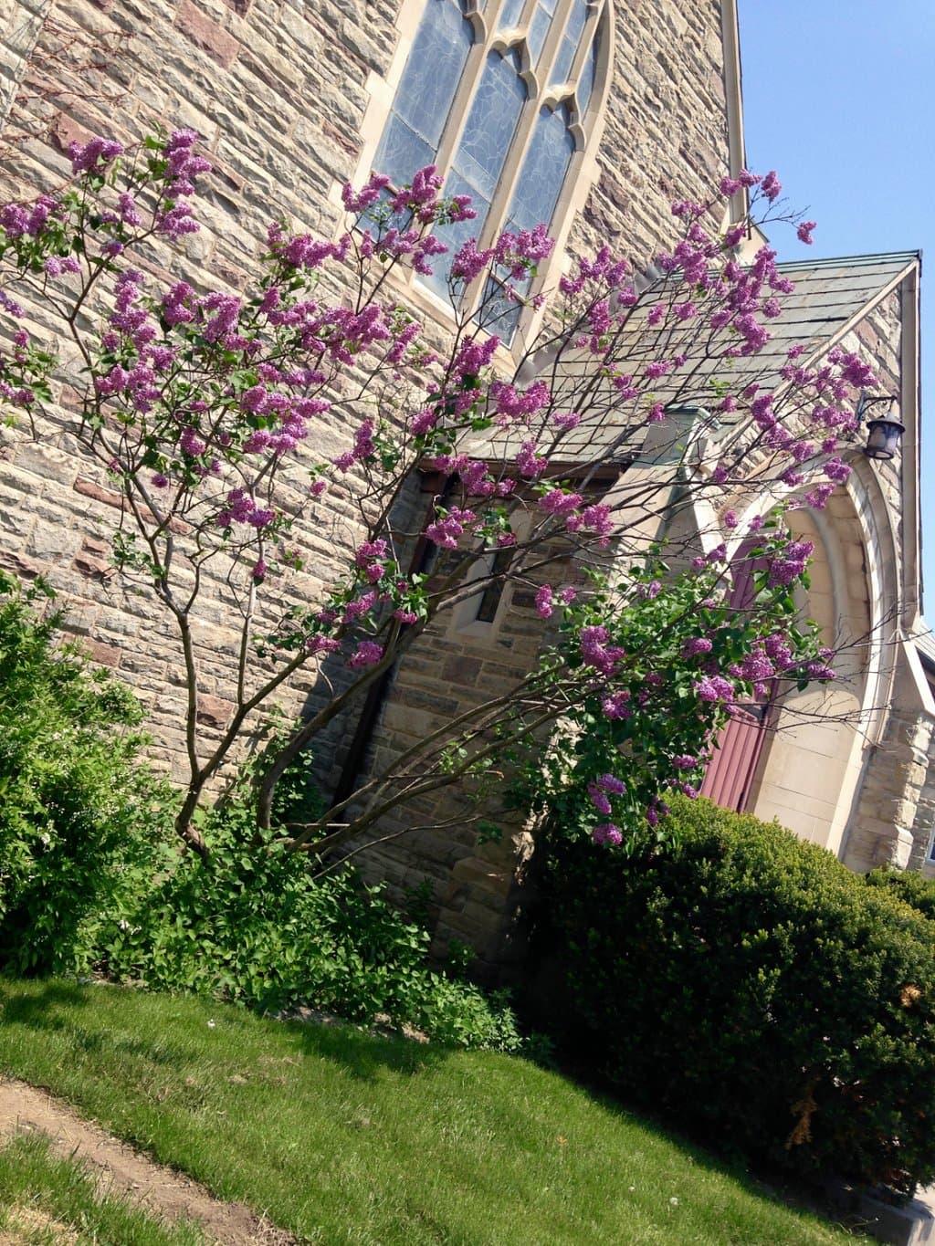 South view on a warm May Day.