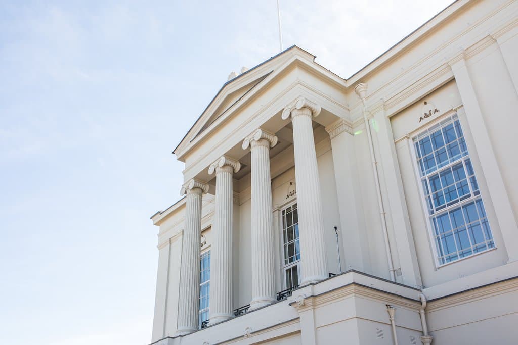 The facade of St Albans Museum + Gallery