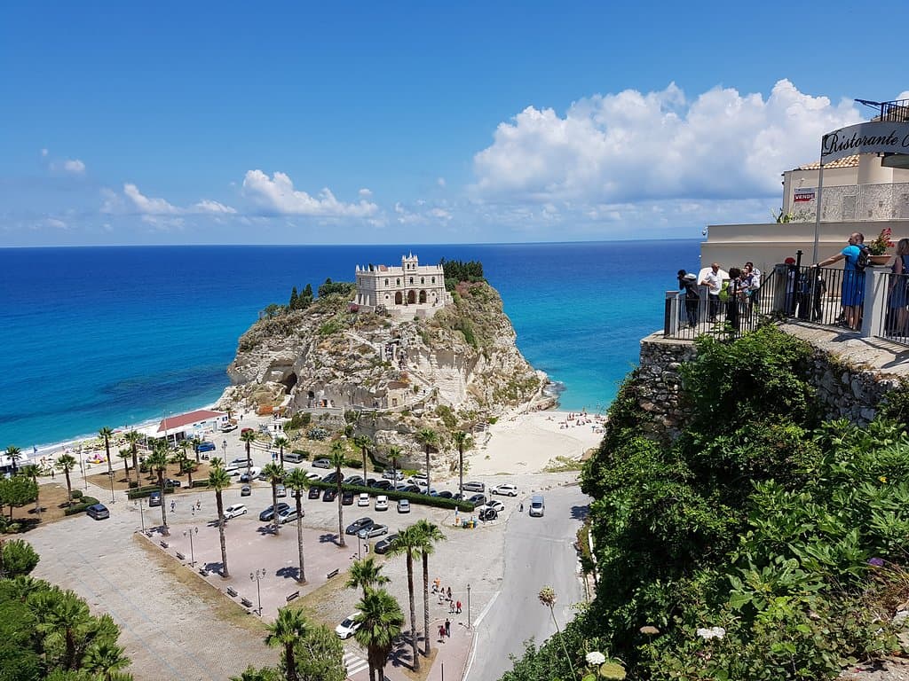 View of Santa Maria dell'Isola from Tropea