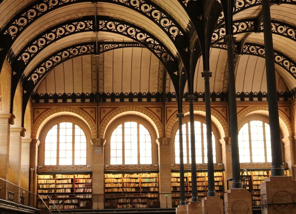 Wonderful iron-work and lots of books!