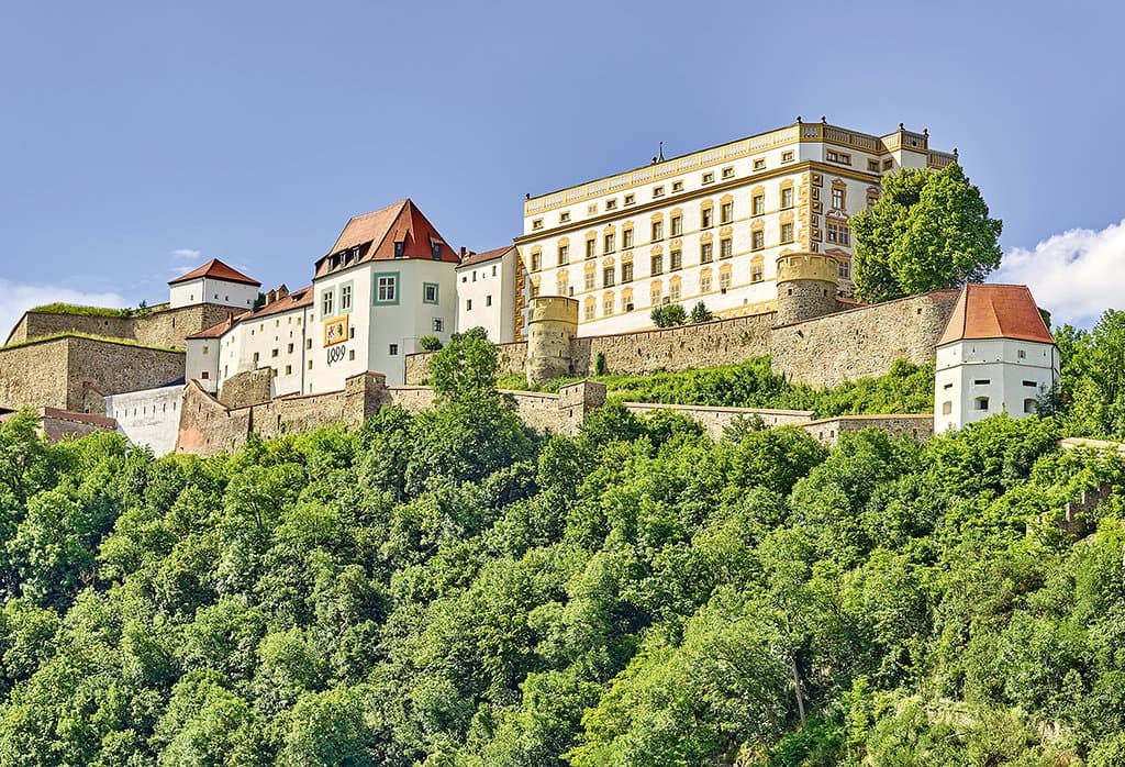 The magnificent 800-year-old Veste Oberhaus in Passau, Bavaria, houses the Oberhausmuseum.
