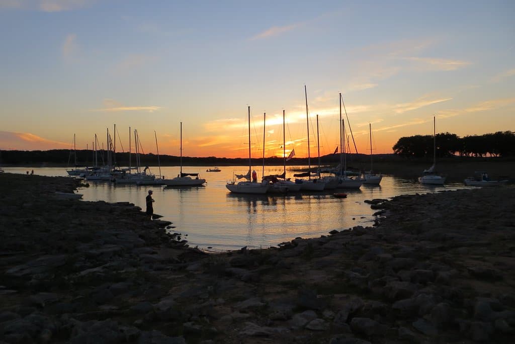 Sunset at Lago Vista Park on Lake Travis