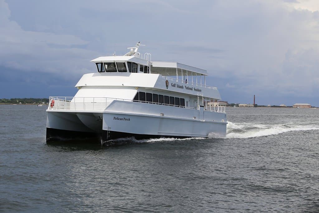Traveling around Pensacola Bay by Ferry