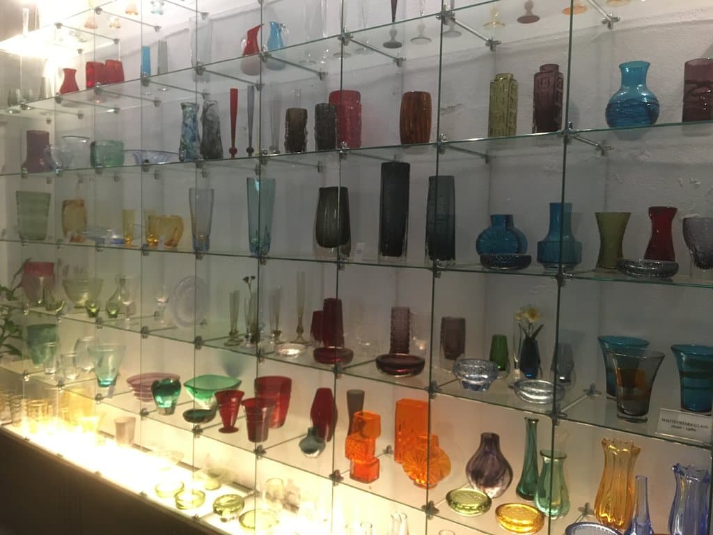 Colourful modern glass.