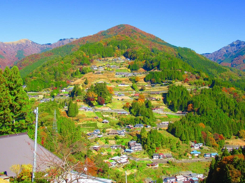 紅葉の落合集落!