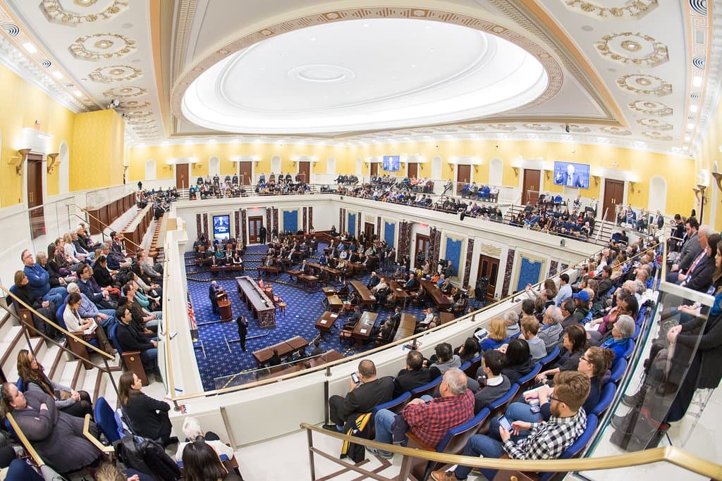 View from a full gallery at the Kennedy Institute.