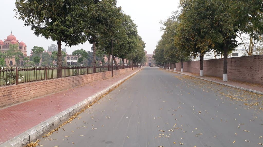 Inside premises of the vast Guru Nanak Dev University