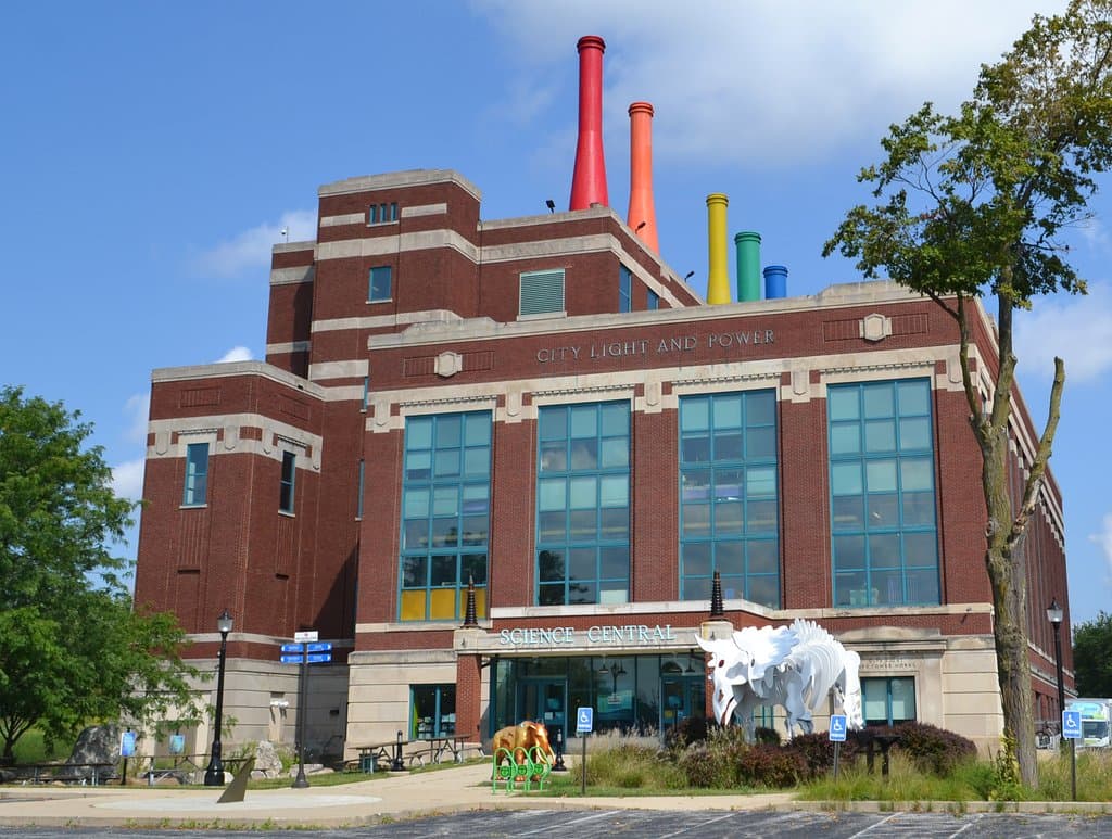 Science Central's building used to be the City Light & Power Plant, built in 1929.