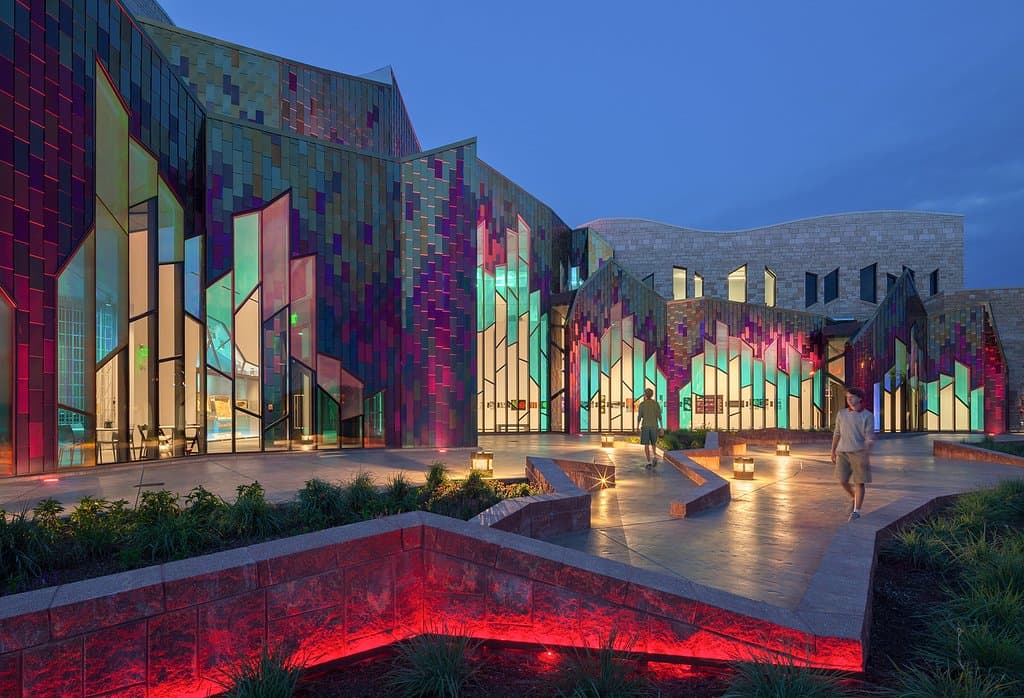 The stunning MAP Terrace at dusk. Photo credit Sam Fentress