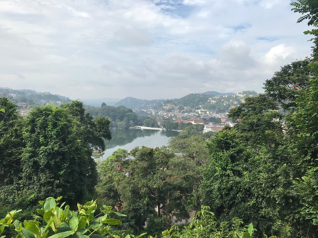 view from the sanctuary to Kandy