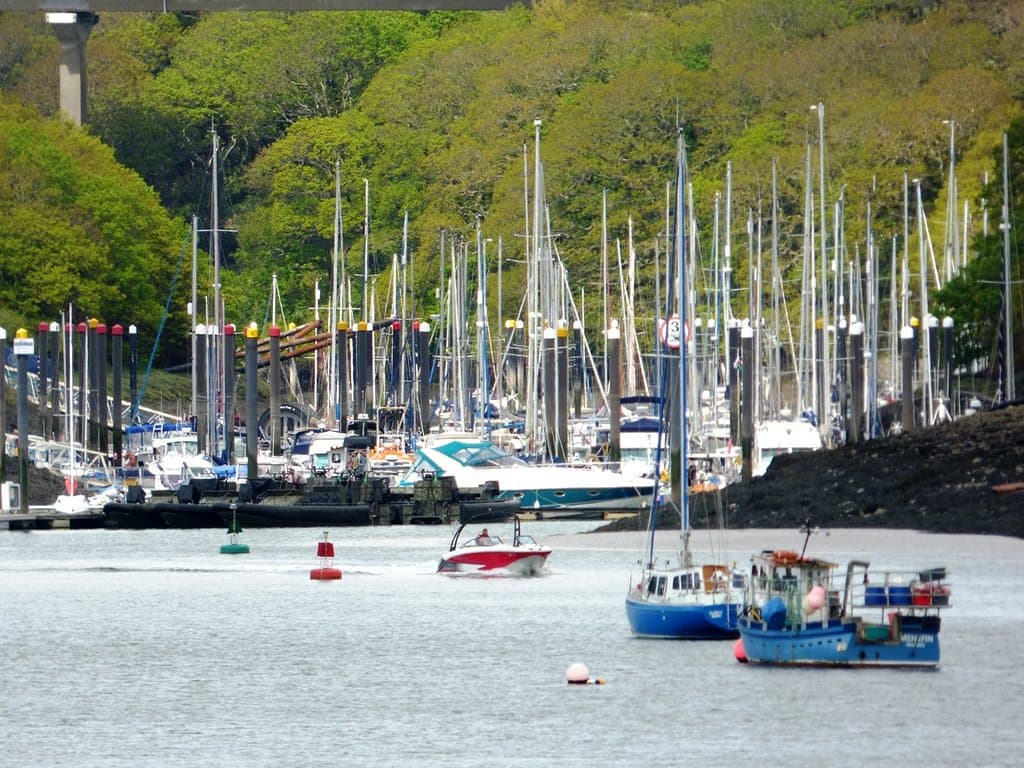 The marina at Neyland opposite Hobbs Point.