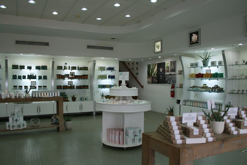 Inside store