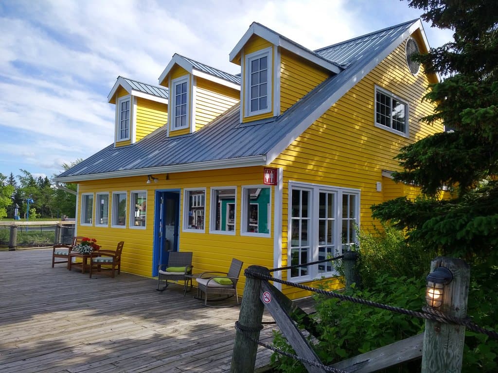 One of the many shops and stores as soon as you come into the village.