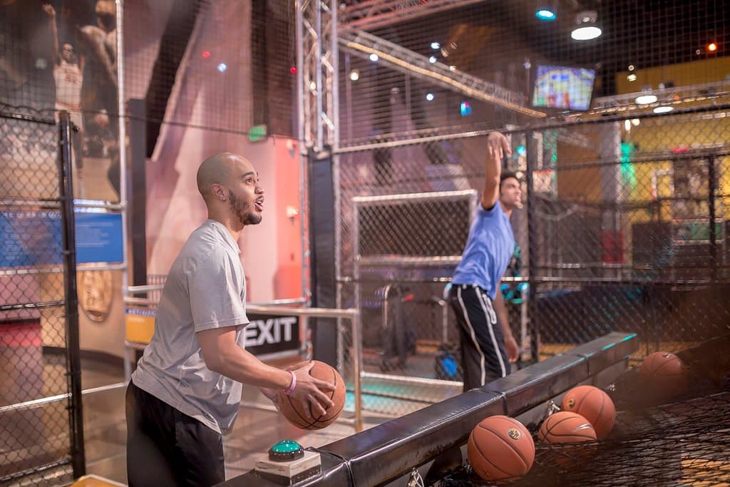 Free Throw Drills - pick an exhibit with or without a fan-jeering experience!