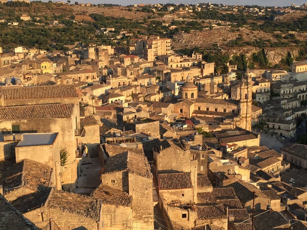 Fantastic views of Modica. It's a great place to enjoy all of the church bells ringing.