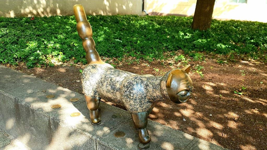 The Cat with a Gentleman Sculpture