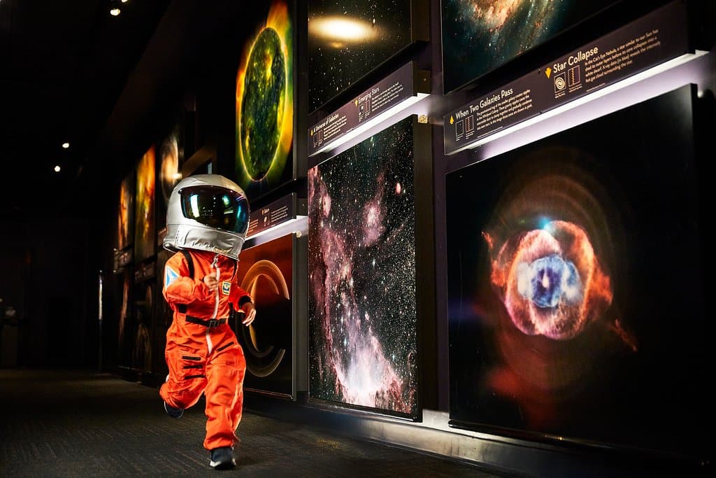 Experience the sights and sounds on board the International Space Station, and try some of the feats of engineering that support astronauts.